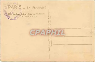 Basilica of the Sacred Heart of Montmartre — The Choir and the Nave — Yvion Art Editions — Back