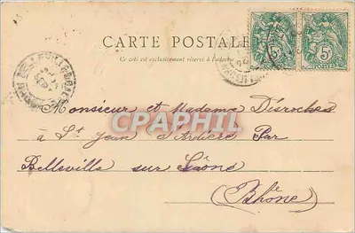 Stary Młyn w Placé-les-Mâcon — Journaux Librairie H. Braun, N.12 — Rewers