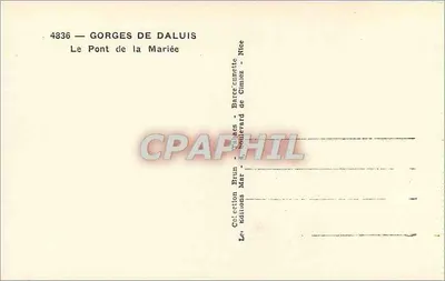 Gorges de Daluis — O Ponte da Noiva — Éditions Brun, Barcelonnette — Verso