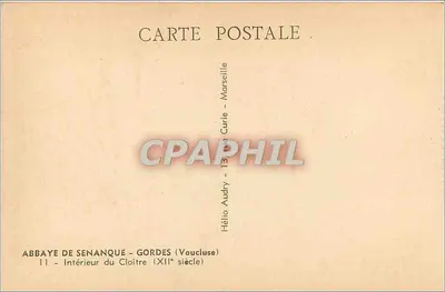 Abbaye de Sénanque - Wnętrze klasztoru — XII wiek — Audry, Marseille — Rewers
