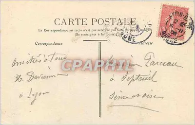 Lyon — Most Środkowy na Rhońskim — P. Martel, wyd., Lyon — Rewers