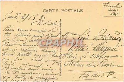Angoulême - A Rue St-Ausone - Entrada do Jardim Vert e um Canto do Muro do Meio-Dia — A.G.A. - 1128 — Verso