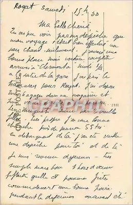Royat — vista panorâmica — Éditeur G. d'O — Verso