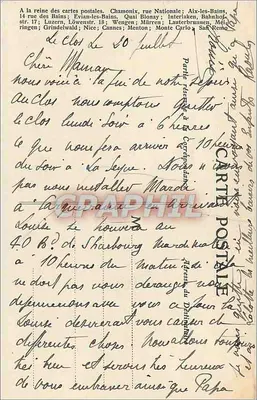 Chamonix – Aiguille du Dru i hotel Montanvert — Wydawca nie widoczny, numer serii 16 — Rewers