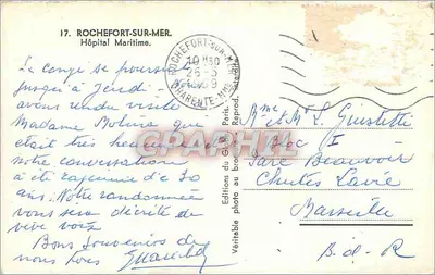 Rochefort-sur-Mer — Szpital Morski — Wydawnictwo Globe — Rewers