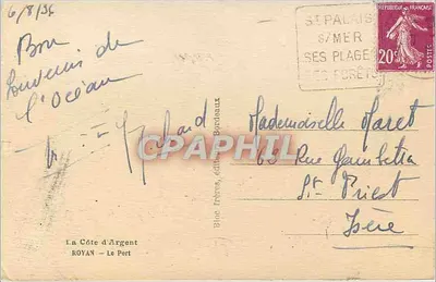 Port w Royan — Côte d'Argent — wydawca Tito — Rewers