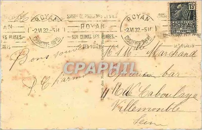 Royan — Algemene uitzicht van de Grande Conchée — Uitgave van de Nieuwe Galerijen Royan — Achterkant