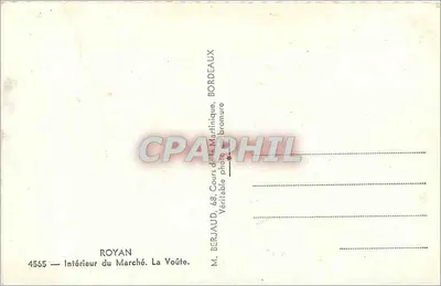 Widok z wnętrza targowiska. La Voute — Royan — M. Berjaud, 4565 — Rewers