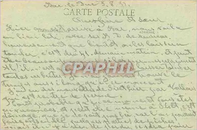 Metz - Digue Pucelle — widok rzeki z łodziami i budynkiem religijnym — F. Convard, wydawca, Metz — Rewers
