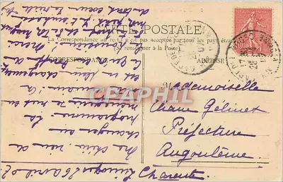 LIMOGES - Palácio de Justiça e Estátua GAY-LUSSAC — Edição das Novas Galerias, Limoges — Verso