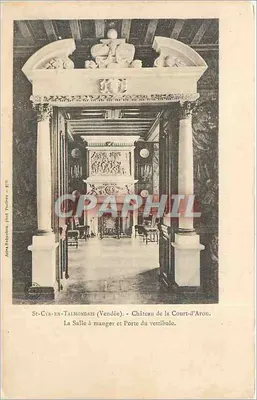 St-Cyr-en-Talmontais (Vendée) — Castelo de la Court-d'Aron. A Sala de jantar e Porta do vestíbulo — Jules Fatahchou (fot. Paul Bert) — n° 217