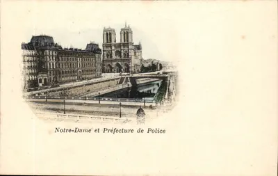 Notre-Dame e Prefeitura de Polícia — Paris — editor não visível