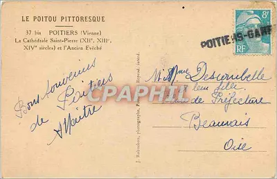 La Cattedrale di San Pietro — Poitiers — J. Robuchon, 37 bis — Verso