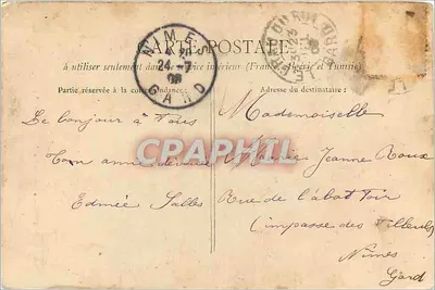 Belfort — De Poort van Frankrijk, gesloopt in 1891 — onbekende uitgever — Achterkant