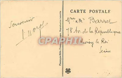 Jaskinia PADIRAC (Lot) — Przejście Krokodyla (dół) — Fototypia Hélo-Hélo, nr 63 — Rewers