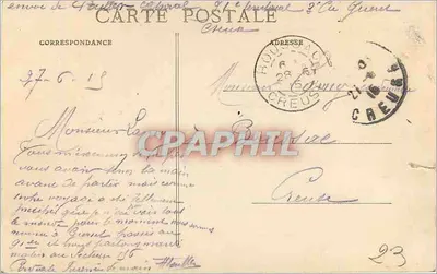 Montaigut-le-Blanc — Ruínas do Castelo — Vista Geral — Bilhete postal antigo 1101 — Verso