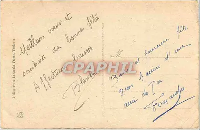Pau — Ogólny widok rzeki Gave — Hélagravure Labonde Frères, Toulouse — Rewers