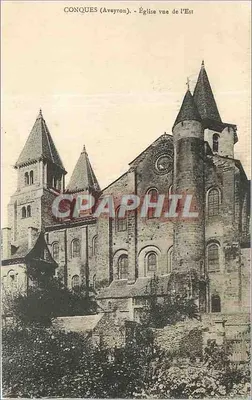 Conques (Aveyron) - Igreja vista do Leste