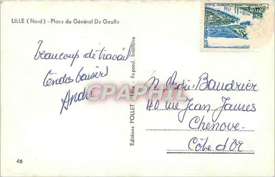 Lille (Północ) - Plac Generała De Gaulle — Wydawnictwo Pollet, nr 46 — Rewers