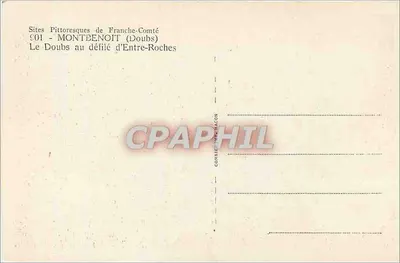 O Doubs no desfiladeiro de Entre-Roches — Montbenoît (Doubs) — Cim — Verso