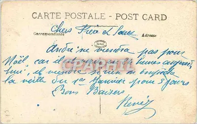 Arranjo de Natal — ivôr, abeto, laço — P. Janssée — Verso