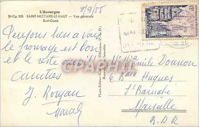 Saint-Nectaire-le-Haut — Ogólny widok — południowo-zachód — Photo-Édition G. d'O. — Rewers