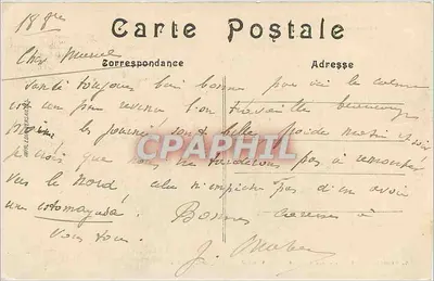 Batalha da Marne (6 ao 12 de Setembro de 1914) — Luxemont, perto de Vitry-le-François — O Castelo — A. Bumannet, impresso em Vitry-le-François — Verso
