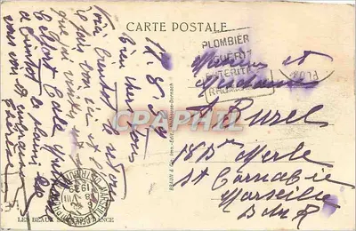 Zamek Haut-Kœnigsbourg, widok z powietrza — zdjęcie firmy Aérienne Française, nr 1213 — Rewers
