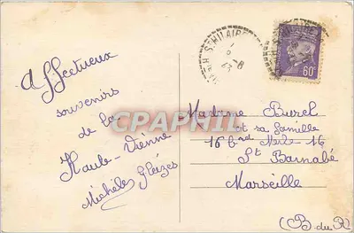 Limoges — Estação de Limoges-Bénédictins — 340 — Verso