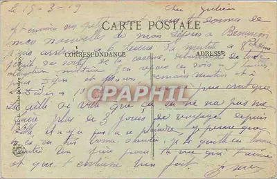 Besançon — Vista tirada do Campanário de São João — Excursão na Franche-Comté, n°709 — Verso