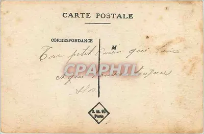 Flores — cartão de amor com texto impresso e assinatura manuscrita — editor não identificado — Verso