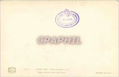 Último jantar — Detalhe da Ceia — Galleria S.M. delle Grazie, Milão — Verso