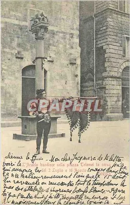 Siena - Denkmal der Post - Italienische Postkarte