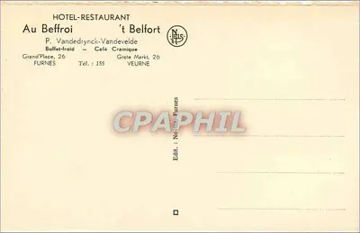 Hotel-Restauracja 't Belfort — Furnes — wydawca Nels — Rewers