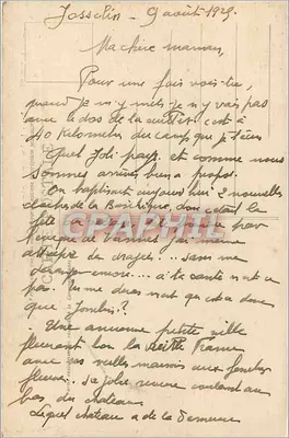 Josselin — Brzegi rzeki Oust i zamek — Laurent-Sal, Beaune, n°4576 — Rewers