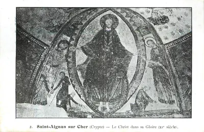Saint-Aignan sur Cher — Cripta — O Cristo em Sua Glória (século XI)