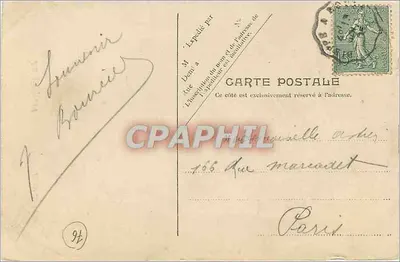 Le Tréport — Hotel de la Ciudad — V.P. París, n.º 9 — Reverso