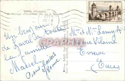 Laval (Mayenne) — Widok rzeki Mayenne — Wydawnictwo René Gaud — Rewers
