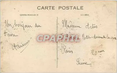 Le Havre — Widok plaży i Nice-Havrais — G. F., Le Havre — Rewers