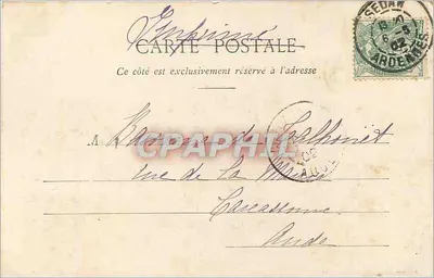 Het Kruisbeeld van Illy — Startpunt van de herinnerlijke aanval van de Kavalerie van Generaal Margueritte op 1 september 1870 — Sainte-Parthion, uitgever (reproductie verboden) — Achterkant