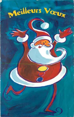 Papai Noel — Melhores Vœux — Ilustração de Christine Juin