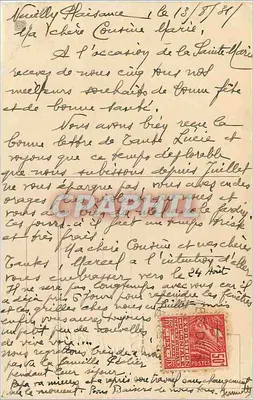 Buquê de dahlias — Boa festa — Carte postale française — Verso