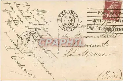 Torre da Relógio — Grenoble — editor J. V. 1727 — Verso