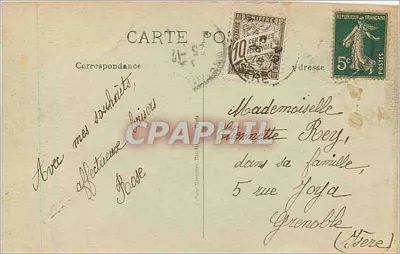 Bukiet kwiatów i sosnowiec — 'La Pensée' nr 677 — Rewers