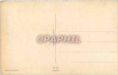 Żółte kwiaty — Szczęśliwego dnia — M.D. Paryż, seria n°1290 — Rewers