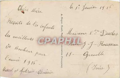 Dirigível decorado com flores — ZED 247 — A. Noyer, Rueill, Paris — Verso