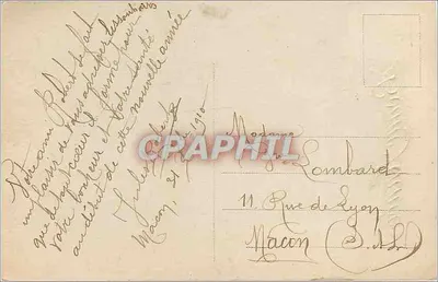 Estátuas de amor — cena de jardim — editor S.I.N. Paris, número de série não visível — Verso