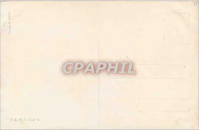 Ptak na parapecie okna — scenka zimowa — C. Öhler — Rewers