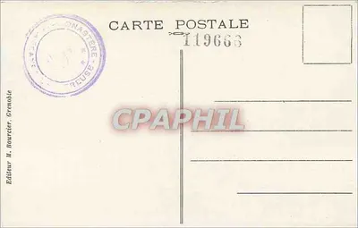 Grande-Chartreuse — Wejście i Dziedziniec — Wydawca M. Bourcier, Grenoble — Rewers
