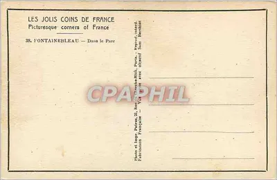 Fontainebleau — No Parque — Patras — Verso